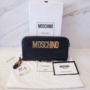MOSCHINO Wallet Couture Milano Zip Around Black